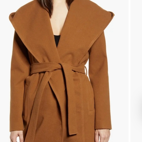 The Ultimate Jack by BB Dakota "Take Cover" Hooded Wrap Coat | Classic Camel Lg - Picture 8 of 10